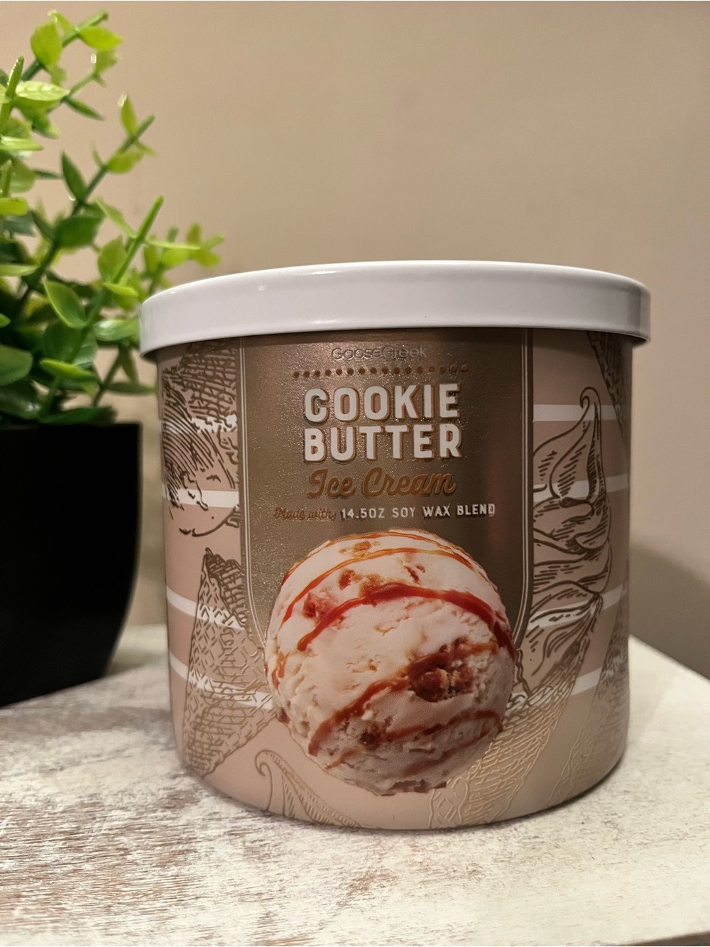 BRAND NEW Goose Creek 3 Wick Candle Cookie Butter Ice Cream